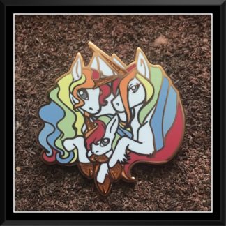 Blue Sherbet Pastel Rainbow Unicorn Family