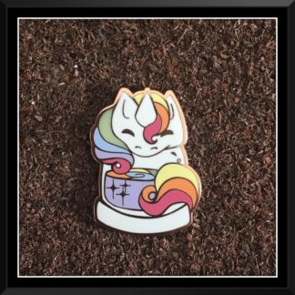 Unicorn Tea Thermos Hard Enamel Pin