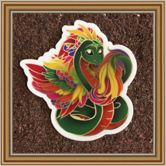 Winged Snake "Quetzalcoatl" vinyl sticker- Patreon Sticker April 2020