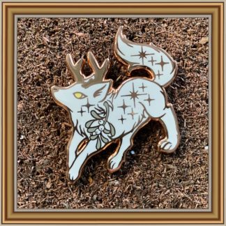 *Low Stock* Mistletoe Antler Wolf - Patreon Pin Oct 2020