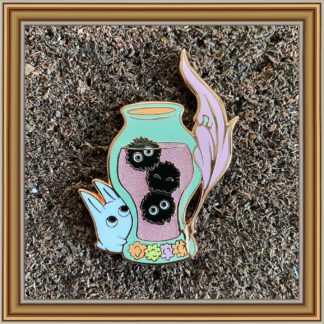 White Totoro & Soot Sprites Inkwell - Patreon Pin April 2021 *Low Stock*