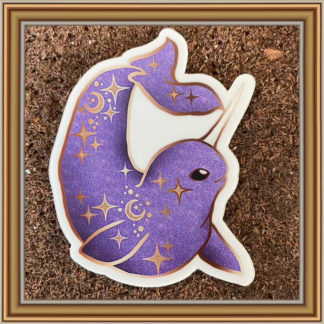 Celestial Dream Narwhal - (die cut) Patreon Sticker March 2022