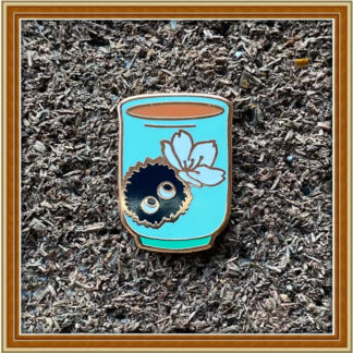 Soot Sprite Tea Cup - Mini Pin - Patreon Pin Sept '22
