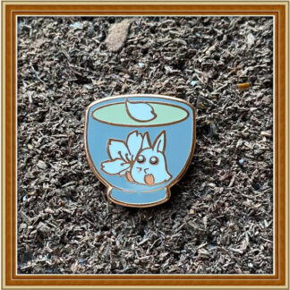 White Totoro Tea Cup - Mini Pin - Patreon Pin Sept '22