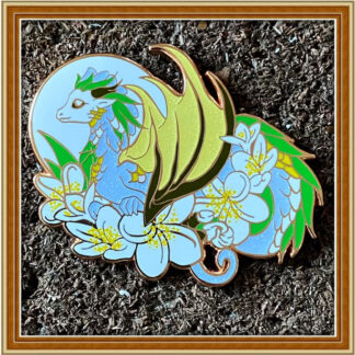 Plumeria Dragon - Patreon Pin Oct '22