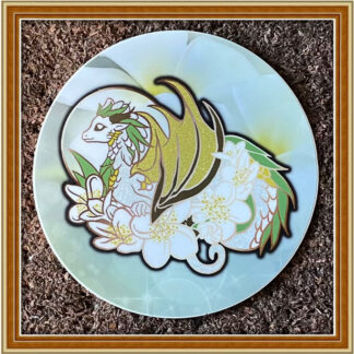 Plumeria Dragon - (round) Patreon Sticker Oct '22