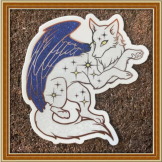 Winged Wolf (Hainu)- (die cut) Patreon Sticker Nov '22