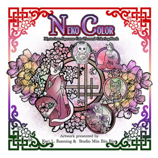 Neko Color - Mysterious Japanese Cat Themed Coloring Book - Digital Edition