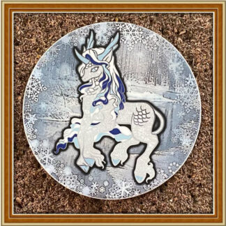 Snow Kirin - (round) Patreon Sticker Jan '23