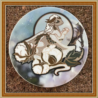 Cotton Plant Dragon - (round) Patreon Sticker Mar '23