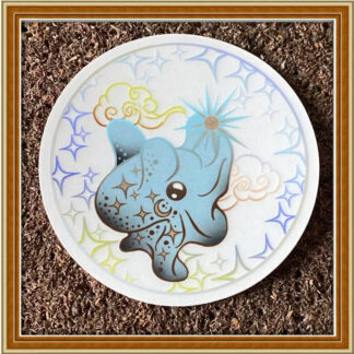 Celestial Dumbo Octopus - Clear Patreon Sticker June '23