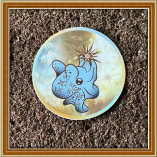 Celestial Dumbo Octopus - (2-inch Round) Patreon Sticker June '23