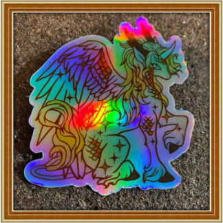 Healing Kirin - Holographic Patreon Sticker Jan '24