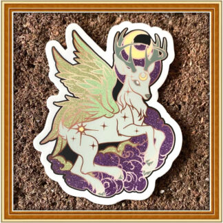 Mystic Moon Preyton (Winged Deer) - (Die Cut) Patreon Sticker Feb '24