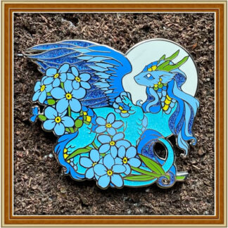 Forget-Me-Not Dragon - Patreon Pin May '24