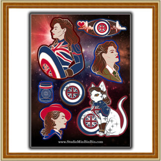 Captain Carter - Peggy - Stickers Mini-Sheet