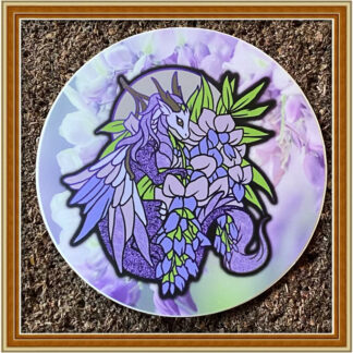 Wisteria Dragon - Round Patreon Sticker July '24