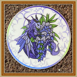 Wisteria Dragon - Round Clear Sticker July '24