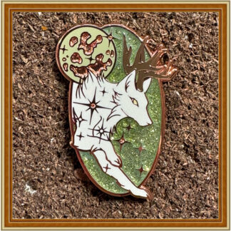 Full Moon Antler Wolf - Patreon Pin Sept '24