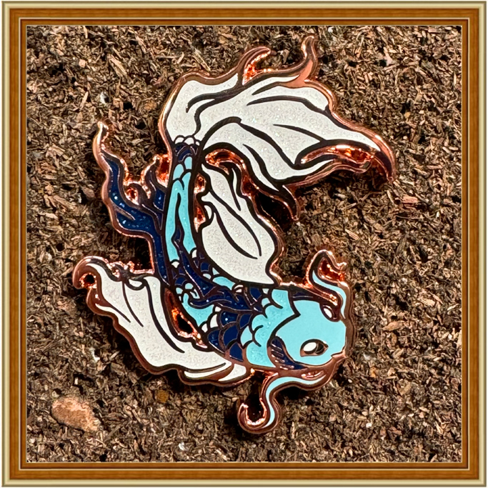 Celestial Koi Fish - Patreon Pin Aug '24