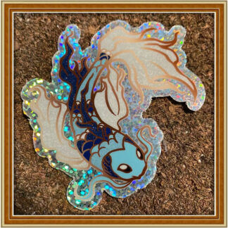 Celestial Koi - Glitter Sticker Aug '24