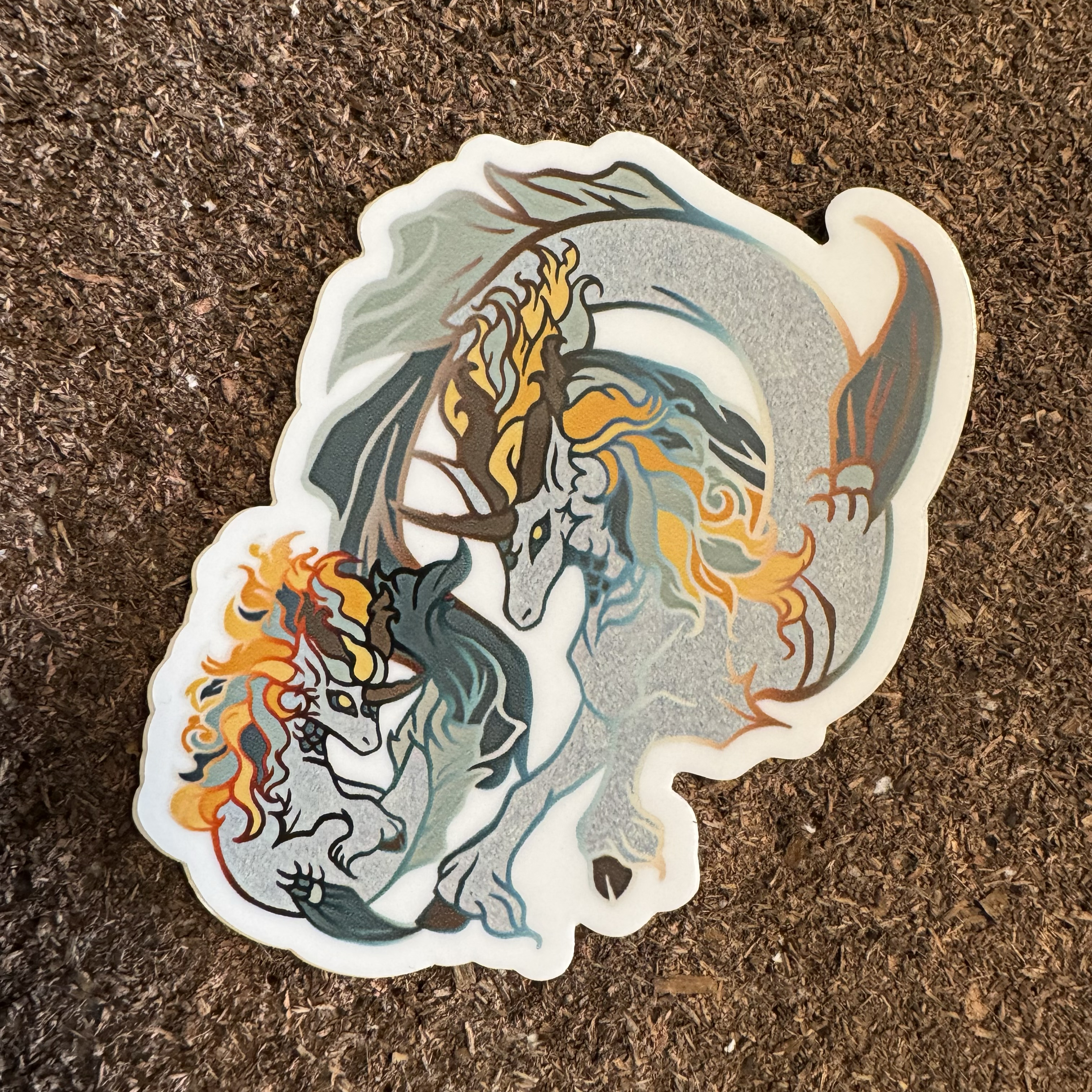Tropical Mer-Kirin Males - Die-Cut Sticker Nov '24