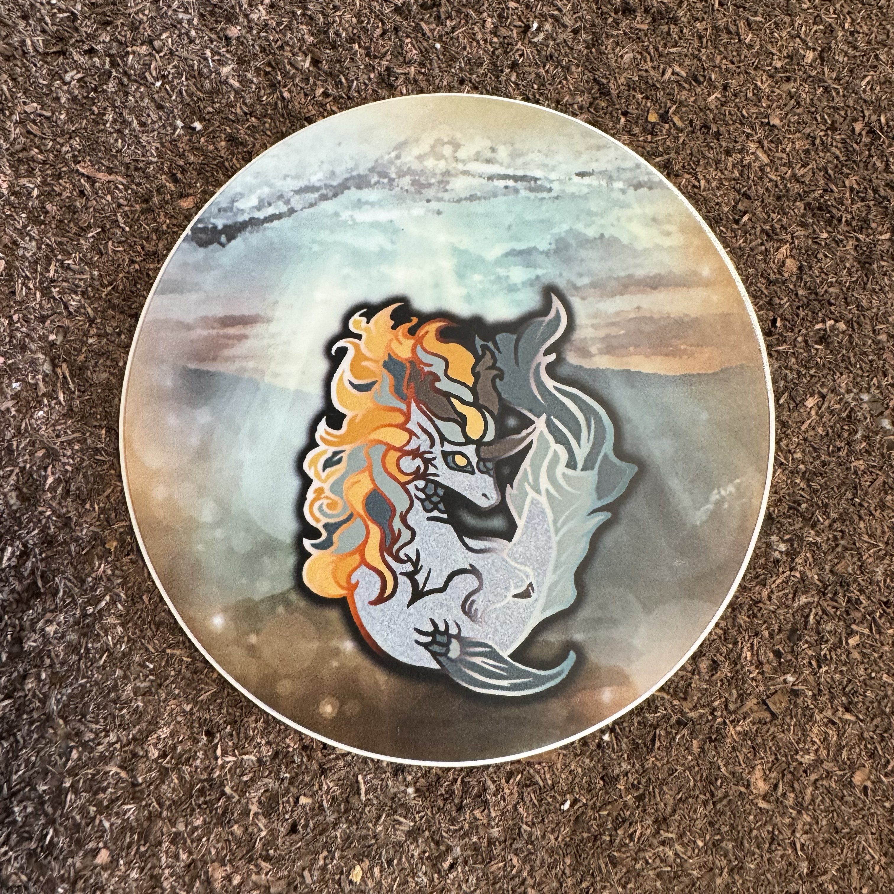 Tropical Mer-Kirin Baby Male - Round Sticker Nov '24