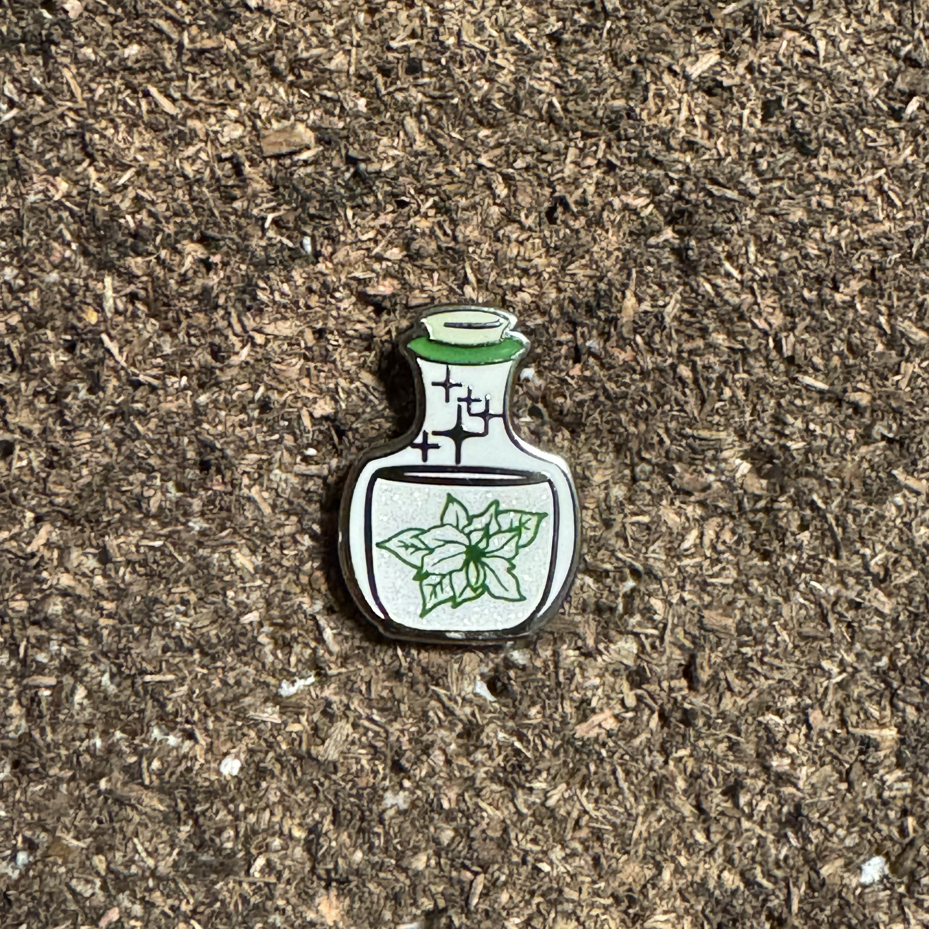 Little Potion - Poinsettia (white) - Patreon Pin Dec '24
