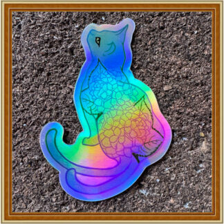 Nekomata - Hydrangea - Holographic Die-Cut Sticker - March '25